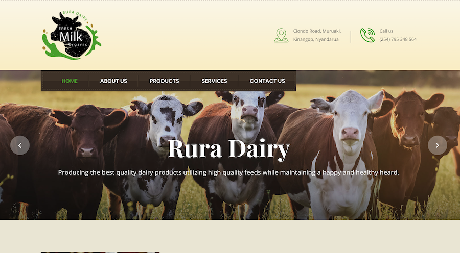 Rura Dairy | Logo & Web Design